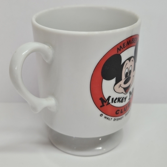 VINTAGE Mickey Mouse Club Member Footed Mug Cup Walt Disney Productions Japan - Picture 3 of 5